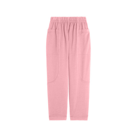 PLOUMI loose-fit organic cotton trousers for kids - Peony Pink | Mousqueton