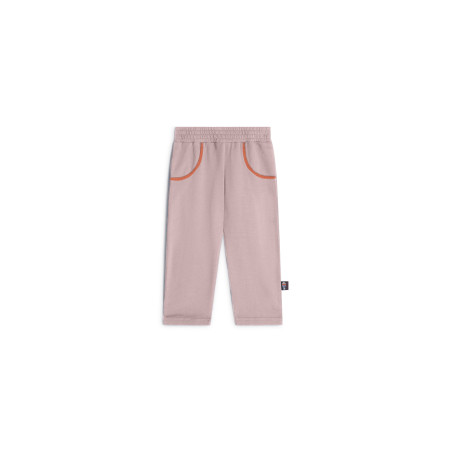 Pantalon bébé TASCON en coton bio mauve pâle | Mousqueton