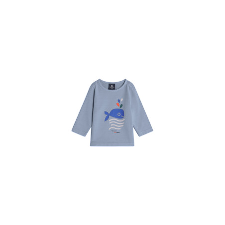 T-shirt bébé LANNIC manches longues coton bio chardon | Mousqueton