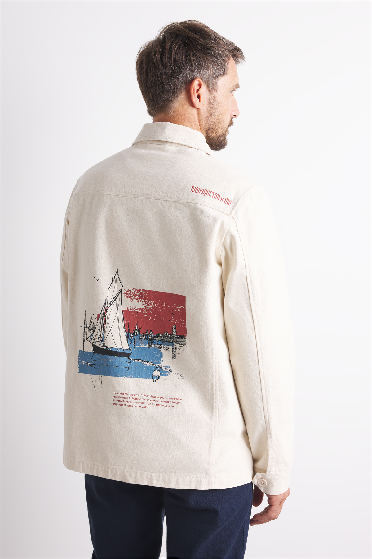 Vue de dos de la veste de travaille homme NIO