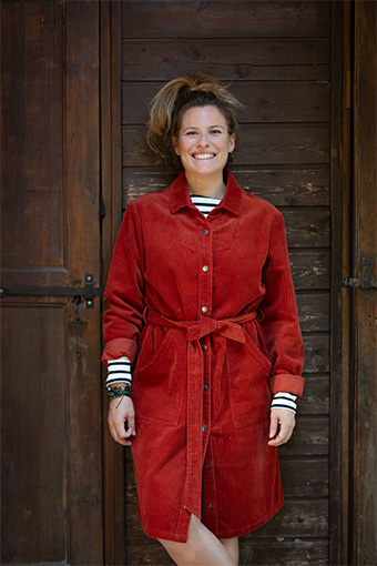 robe mousqueton en velours