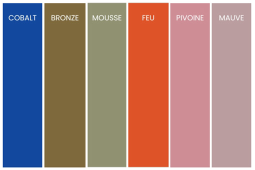 palette de couleurs collection automne / hiver 26