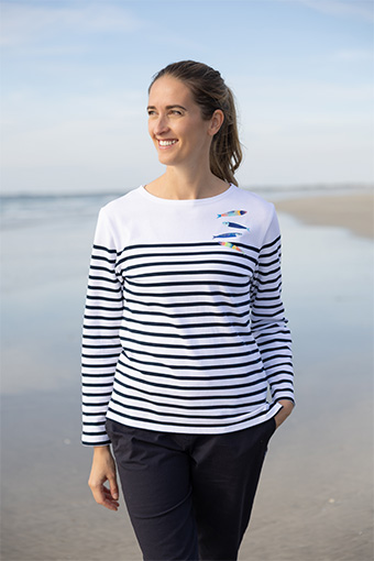 la marinière de la collection stéphanie veillard x mousuqeton