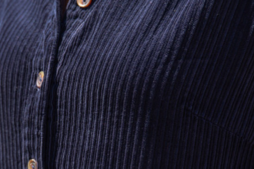 Zoom sur le velours côtelé Mousqueton