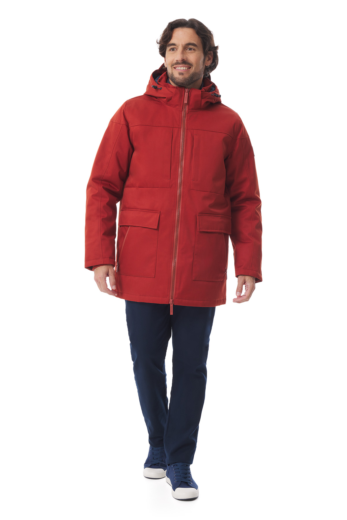 Homme portant une parka d'hiver imperméable Penharn de Mousqueton